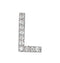 Sterling Silver Diamond Letter 'L' Initial Stud Earring (Single Earring) (.04 Ctw, GH Color, I1 Clarity)