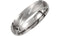 Titanium Satin Polished Ridged 5mm Band, Size 7.5