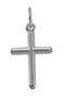 Western Cross Rhodium-Plated 14k White Gold Pendant (16.8X9MM)