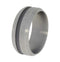 Grooved Sandblasted Titanium 8mm Comfort-Fit Deep Frosted Titanium Wedding Band, Size 10