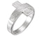 Men's 14k White Gold 'The Rugged Cross' Chastity Ring, Size 9