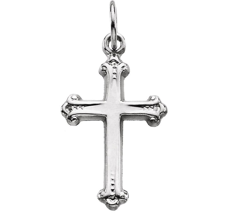 Botonee Cross 14k White Gold Pendant