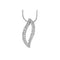 14k White Gold 1 Cttw. Diamond Pendant Necklace, 18"