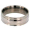 Domed 10mm Comfort Fit Scoop Edged Titanium Wedding Band, Size 15