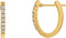 Diamond Hoop Earrings, 14k Yellow Gold (1/5 Ctw, Color H-I, Clarity I1)