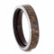 Dinosaur Bone with Macassar Ebony 5mm Comfort-Fit Titanium Wedding Band