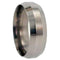 Flat Top Designed with Beveled Edge 9mm Comfort Fit Matte Titanium Band