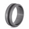 Deep Frost, Sandblast Titanium 8mm Grooved Comfort-Fit Band 8mm Comfort-Fit Band