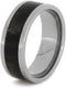 Black and Green Poplar Wood 8mm Comfort-Fit Titanium Wedding Band, Size 4