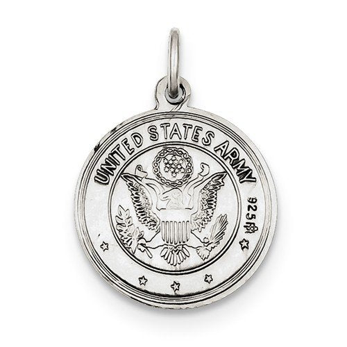 Sterling Silver St. Christopher US Army Medal Pendant (25X20MM)