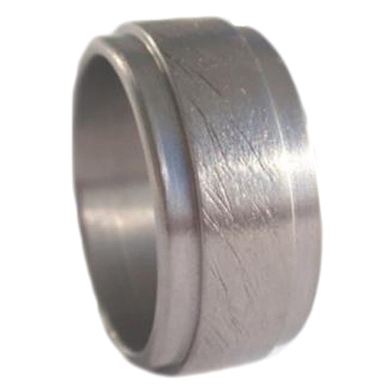 Two Step Profile 10mm Comfort Fit Brushed and Polished on Layered Titanium Band
