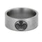 Engraved Octopus 9mm Comfort-Fit Matte Titanium Wedding Band, Size 10.75