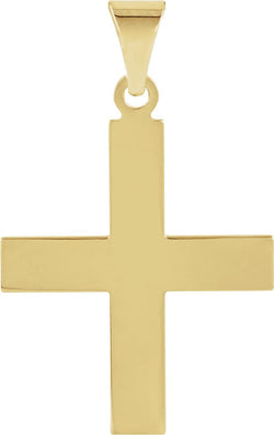 Boy's and Girl's Greek Cross 14k Yellow Gold Pendant