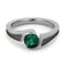 Tension Set Emerald 7mm Comfort-Fit Titanium Engagement Ring