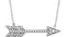 Diamond Arrow 14k White Gold Pendant Necklace, 18" (.10 Cttw)