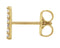 14k Yellow Gold Gold Diamond Letter 'H' Initial Stud Earring (Single Earring) (.07 Ctw, GH Color, I1 Clarity)