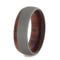 Sandblast Titanium 7mm Comfort-Fit Titanium Honduran Rosewood Burl Band