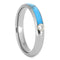 The Men's Jewelry Store (Unisex Jewelry) Charles & Colvard Moissanite, Turquoise 4mm Titanium Comfort-Fit Wedding Band