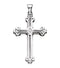 Botonee Bead Finish Cross 14k White Gold Pendant