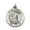 Sterling Silver Antiqued Saint Francis Medal (25X20MM)