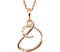 5-Stone Diamond Letter 'D' Initial 14k Rose Gold Pendant Necklace, 18" (.03 Cttw, GH, I1)