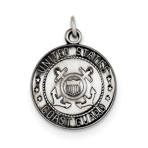 Sterling Silver US Coast Guard Medal (23X18MM)