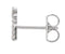 Rhodium-Plated 14k White Gold Diamond Letter 'G' Initial Stud Earring (Single Earring) (.06 Ctw, GH Color, I1 Clarity)