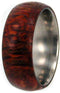 Men's Titanium Leopardwood 8mm Comfort-Fit Domed Band, Handmade, Size 15.75