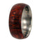 Leopardwood Dome 8mm Comfort Fit Titanium Wedding Band