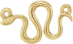 Mirror-Polished Snake Pendant, 14k Yellow Gold