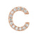 14k Rose Gold Diamond Letter 'C' Initial Stud Earring (Single Earring) (.06 Ctw, GH Color, I1 Clarity)