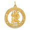 14k Yellow Gold St. Christopher Medal Pendant (36X29MM)