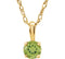 Children's Imitation Peridot 'August' Birthstone 14k Yellow Gold Pendant Necklace, 14"