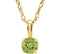 Children's Peridot Birthstone Pendant 14k Yellow Gold Necklace, 14"