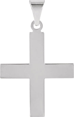 Men's Greek Cross 14k White Gold Pendant