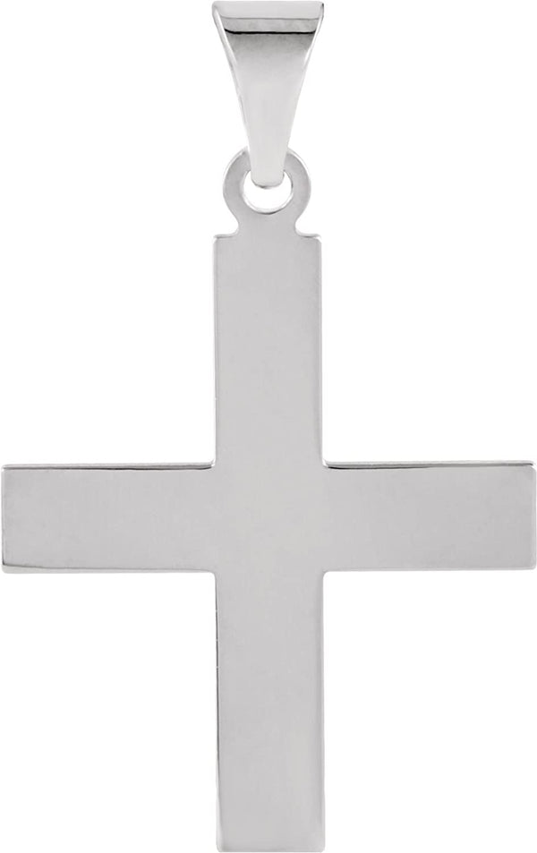 Men's Greek Cross 14k White Gold Pendant