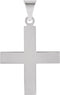 Men's Greek Cross 14k White Gold Pendant