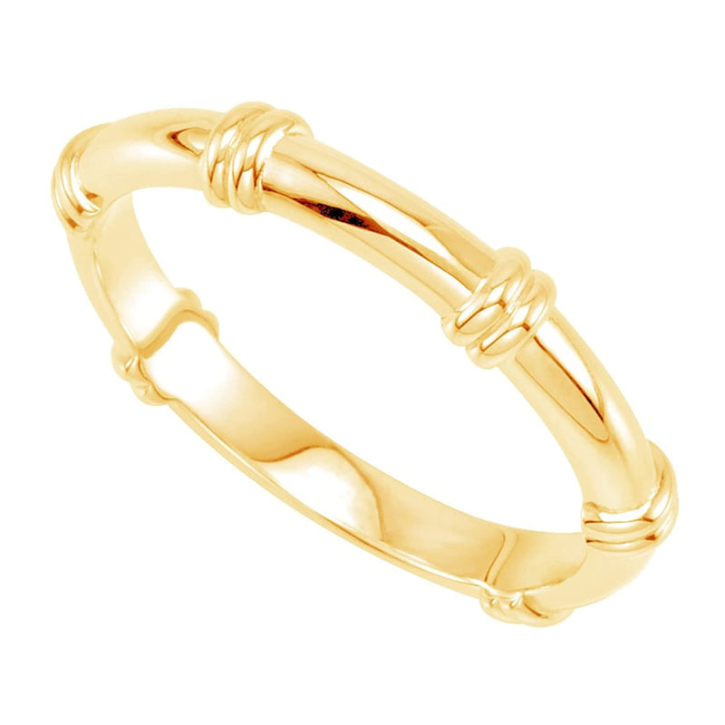 Stackable 3.5mm 14k Yellow Gold Life Ring