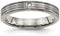 Titanium Gypsy-Set CZ 3.75mm Ribbed Comfort-Fit Band Size 11