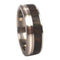 The Men's Jewelry Store (Unisex Jewelry) Ziricote Wood, 10k White Gold 7mm Comfort Fit Titanium Wedding Band, Size 4