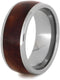 Exotic Coolibah Wood 8mm Titanium Comfort-Fit Band, Size 5