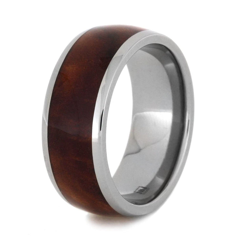 Exotic Coolibah Wood 8mm Titanium Comfort-Fit Band