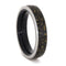 Dinosaur Bone, Titanium 5mm Comfort-Fit Macassar Ebony Wood Band