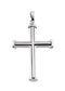 Inlay Cross 14k Palladium White Gold Pendant (34.75X25.0 MM)