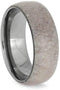 Deer Antler 8mm Comfort Fit Dome Titanium Band, Size 11.5