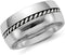 Edward Mirell Cobalt and Sterling Silver Braided 9mm Comfort-Fit Band, Size 8.5