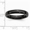 Men's Polished Black Ceramic 4mm Domed Comfort-Fit Wedding Band Size 10