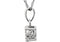 Diamond Cluster 14k White Gold Pendant Necklace,18" (1/4 Cttw)