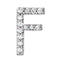 Sterling Silver Diamond Letter 'F' Initial Stud Earring (Single Earring) (.05 Ctw, GH Color, I1 Clarity)