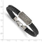 Men's Black Memory Cable Titanium Bracelet, 8"